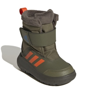 adidas Zimowe buty Winterplay I (Nylon, podszewka, osłona na brud, rzep) oliwkowe dla małych dzieci